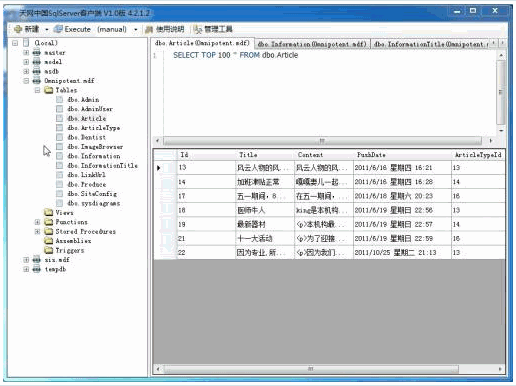 天网中国SqlServer客户端 1.0免安装最新版截图（1）