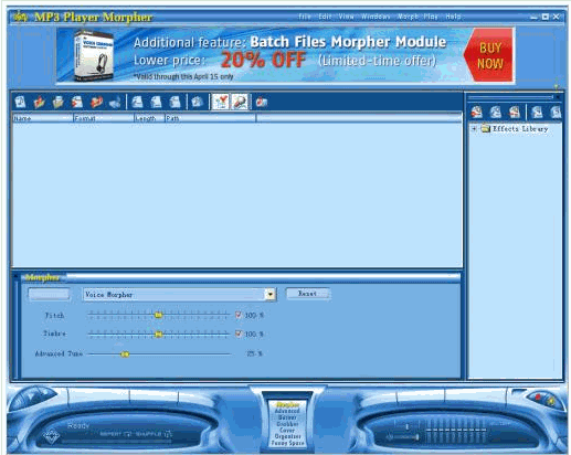 AV MP3 Player Morpher 4.0.100正式版[音频处理程序]截图（1）