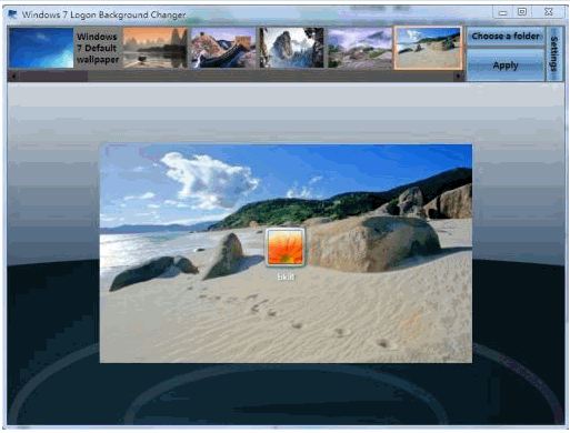 Windows 7 Logon Background Changer 1.52免安装最新版[登录界面替换小程序]
