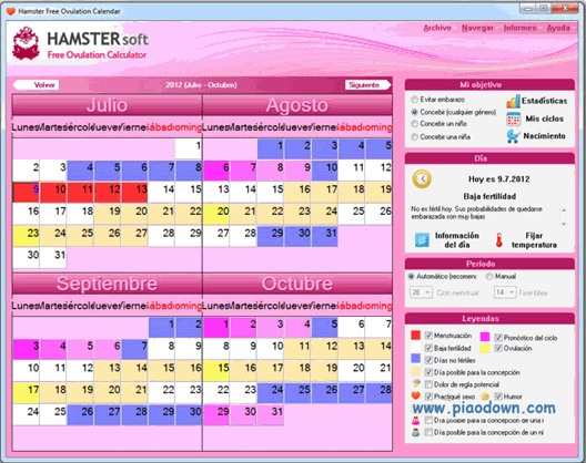 hamster free woman calendar 1.0英文最新版[女性生理日历程序]