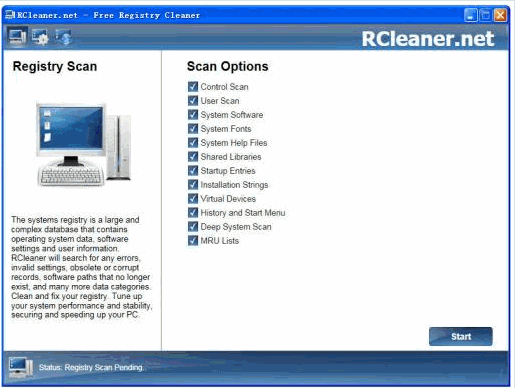 RCleaner 1.0正式版[注册表清理工具]截图（1）