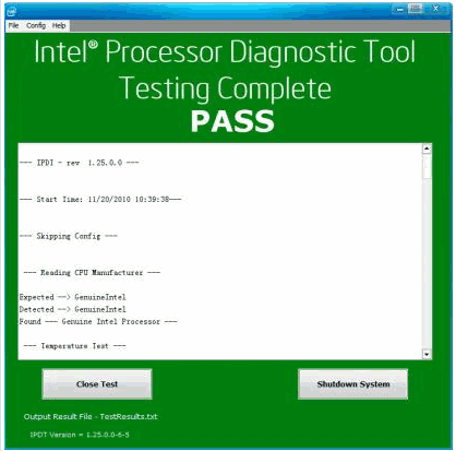 IPDT 1.51免安装最新版[Intel英特尔处理器诊断程序]
