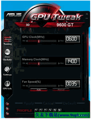 GPU Tweak 2.6.6.8正式免安装版[华硕显卡超频管理器]截图（1）