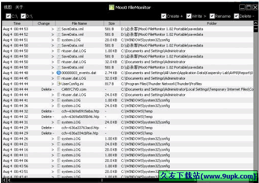 Moo0 FileMonitor 1.10多语言绿色版截图（1）