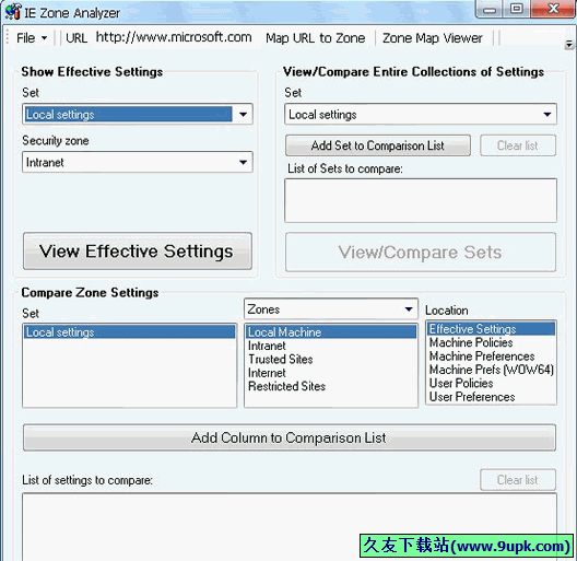 IEZoneAnalyzer 3.5.0.5免安装版[ie安全区域设置查看器]截图（1）