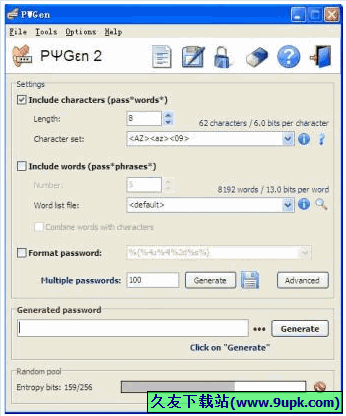 PWGen2.9.0 免安装版[密码生成器]截图（1）