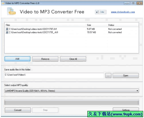 Video to MP3 Converter Free 1.0免安装版[视频转mp3音频转换程序]
