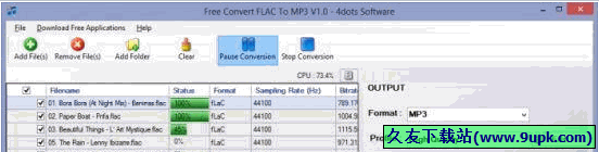 Free Convert FLAC To MP3 3.1正式免安装版[FLAC音频转换工具]截图（1）