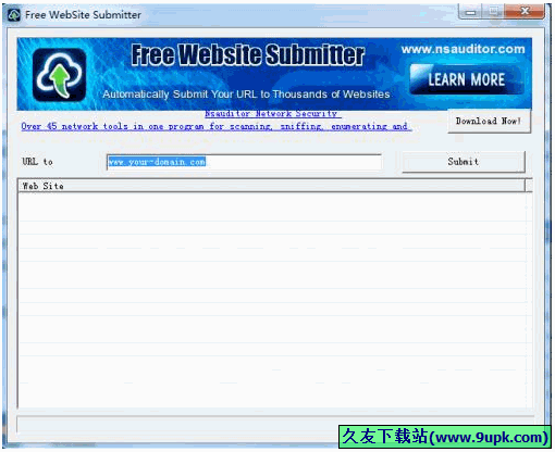Free Website Submitter 1.1免安装版[网站提交搜索引擎工具]