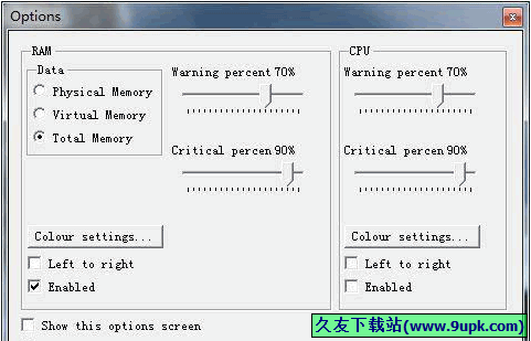 RAM CPU Taskbar 2.2.1免安装版[任务栏资源占用显示器]