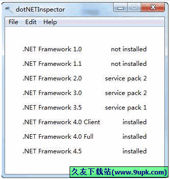 dotNETInspector 1.5.0免安装版[.net环境检测器]