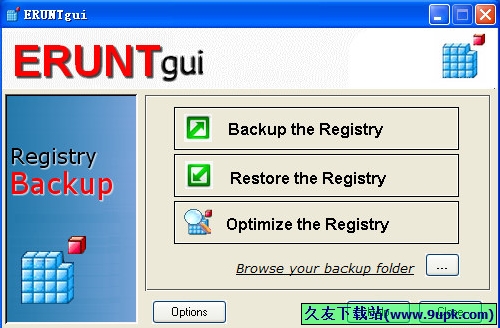 ERUNTgui 1.22英文免安装版[注册表备份和恢复工具]截图（1）