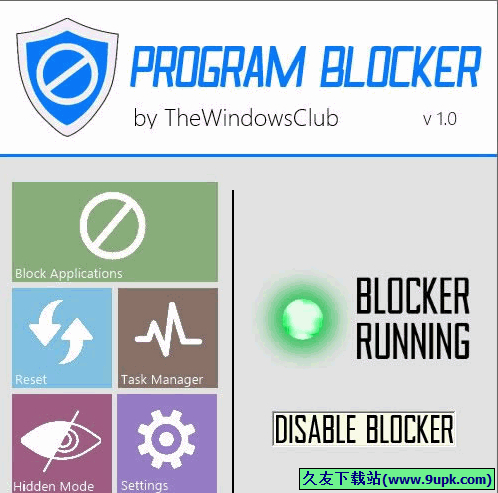 Program Blocker 1.0免安装版[程序限制运行工具]