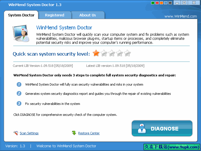 WinMend System Doctor 1.6.5.0免安装特别版[系统漏洞扫描修复工具] WinMend System