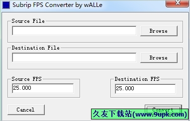 SubRip FPS Converter 1.0免安装版[字幕FPS转换工具]截图（1）