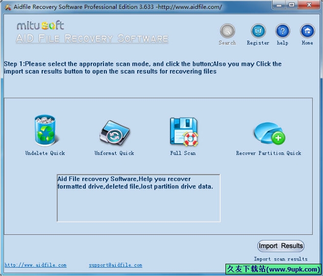 Aidfile Recovery Software Professional 3.6.6.4特别最新版[数据丢失恢复器]