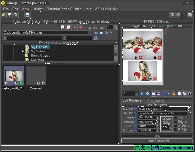 Qimage Ultimate 2014.136免安装特别版[照片打印工具]