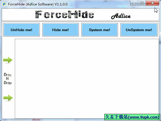 ForceHide 1.1免安装最新版[文件隐藏工具]截图（1）