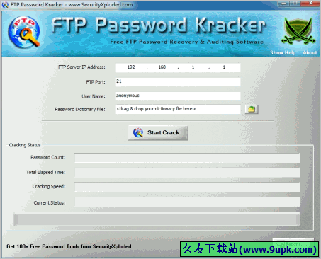 FTP Password Kracker 2.0正式版[FTP密码恢复器]截图（1）