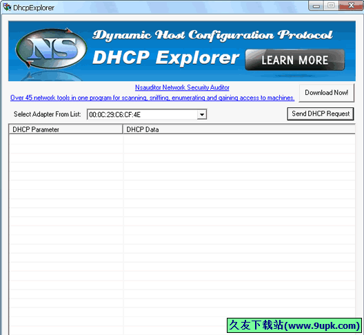 Nsasoft Dhcp Explorer 1.45免安装版[DHCP服务器扫描器]