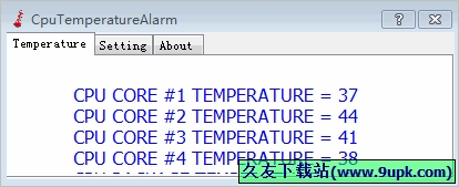 CpuTemperatureAlarm 1.0.3免安装版[cpu温度监控器]