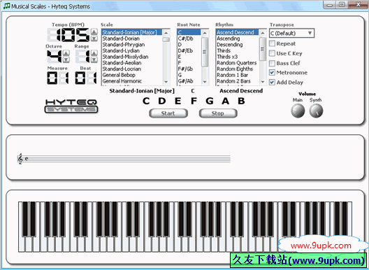 Musical Scales 1.0免安装版[键盘模拟钢琴工具]截图（1）