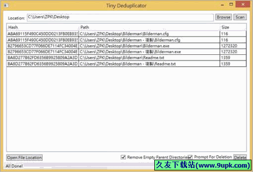 Tiny Deduplicator 1.0.0.1免安装版[重复文件查找器]截图（1）