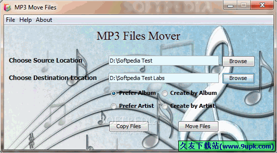 MP3 Move Files 1.2免安装版[mp3文件快速复制工具]截图（1）
