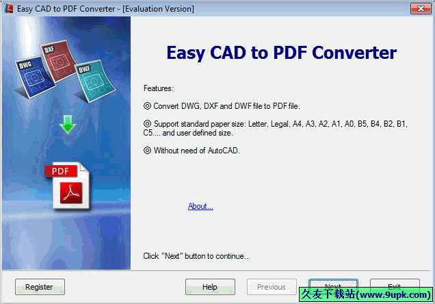Easy CAD to PDF Converter 3.1免安装汉化版[CAD转PDF转换器]截图（1）