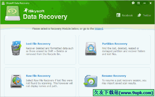 iSkysoft Data Recovery 1.2免安装版[数据恢复软件]截图（1）