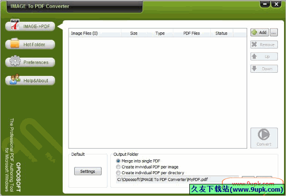 OpooSoft Image To PDF Converter 6.7绿色便携版[照片转PDF文档转换器]截图（1）