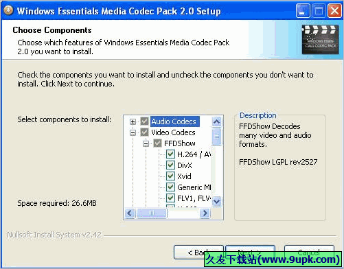 Windows Essentials Codec Pack 4.7英文免安装版[音视频解码工具]