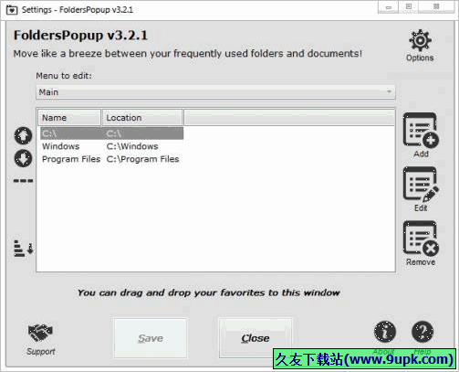 Folders Popup 4.2免安装版[快速打开文件夹工具]