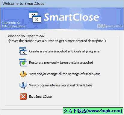 SmartClose 1.3免安装版[软件快照还原工具]