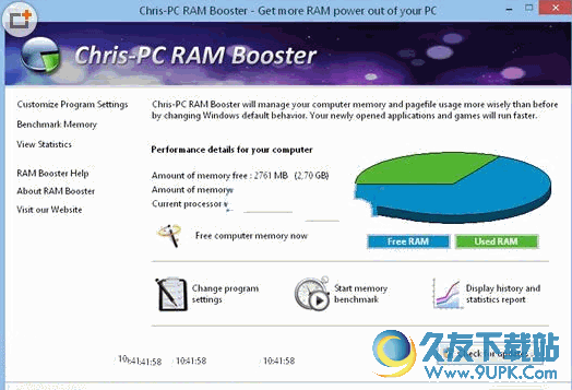 系统内存释放软件[Chris-PC RAM Booster破解版] v3.10 最新版截图（1）