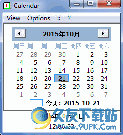 Calendar日历窗口提醒软件[桌面日历窗口提醒工具] v2.76 绿色版截图（1）