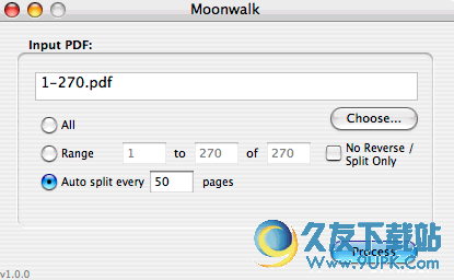 Moonwalk For Mac[PDF文件分割工具] v1.0.0 官方版截图（1）