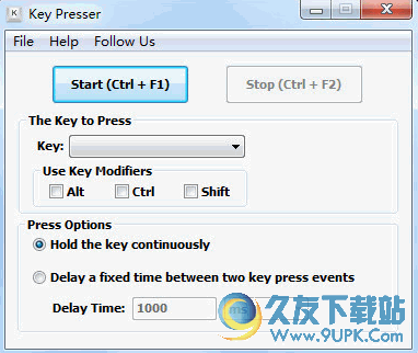 Key Presser[模拟自动按键软件] v2.1.6.2 免安装版截图（1）