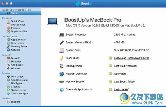iBoostUp for Mac[Mac电脑系统优化工具] 4.4 官网最新版