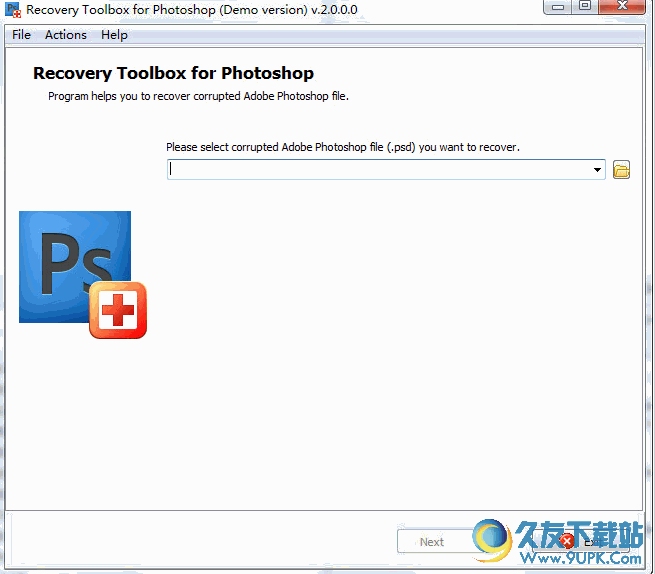 Recovery Toolbox for Photoshop v2.0 免安装版[psd文件受损恢复数据]截图（1）