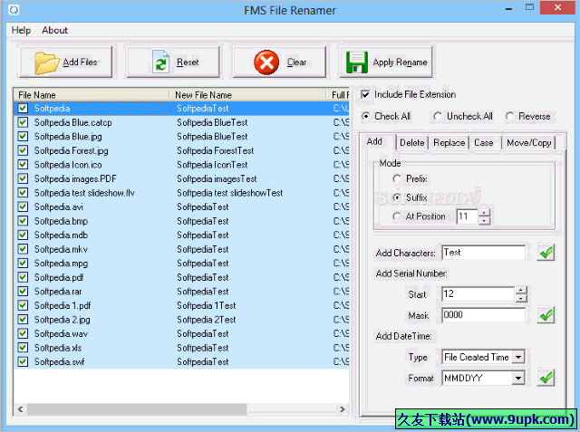 FMS File Renamer 2.1.1免安装版[文件批量改名工具]