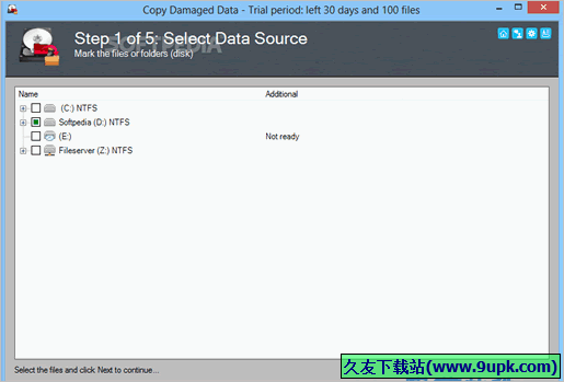 Copy Damaged Data 1.5免安装[硬盘数据恢复软件]截图（1）