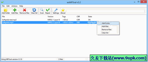 wxmp3val 3.7免安装版[mp3标签修复工具]