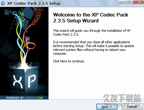 XP Codec Pack(流行影音文件、流媒体的播放) v2.7.3 英文免费版