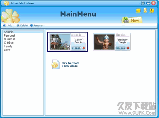 数码flash照片幻灯片相册制作软件(AlbumMe Deluxe) 3.6.8.0免费版截图（1）