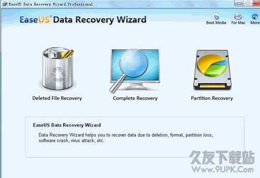 EASEUS Data Recovery Wizard Pro照片恢复软件 v9.0.0 特别版