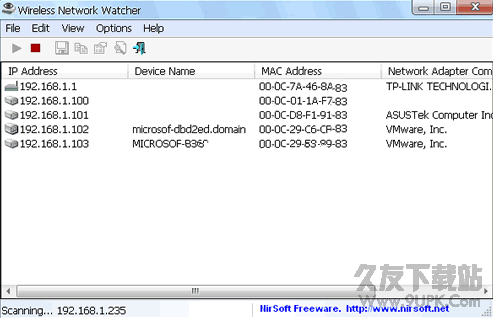 Wireless Network Watcher(无线网络扫描软件) 2.02绿色免费版截图（1）