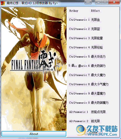 最终幻想零式HD修改器 中文版全版本修改器+12 v1.0 绿色版截图（1）