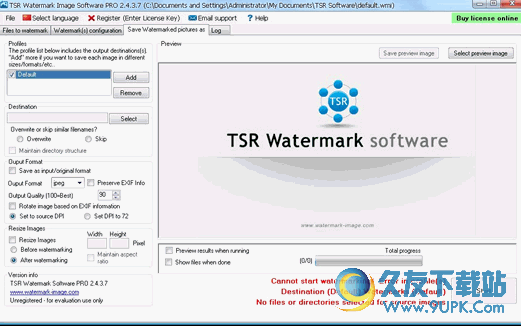 TSR Watermark Image(在图片上加数字水印工具) 3.5.6.4免费版截图（1）