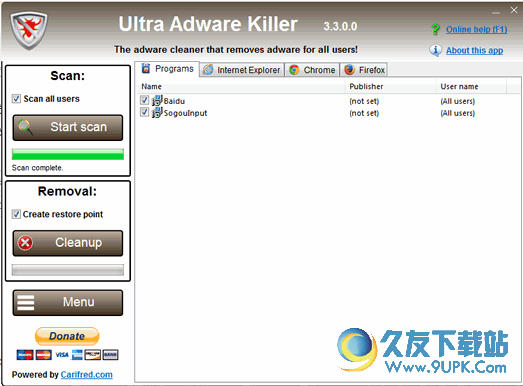 Ultra Adware Killer(广告移除软件) v3.3.0.0绿色版